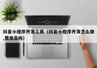 抖音小程序开发工具（抖音小程序开发怎么做,费用高吗）