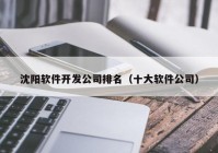 沈阳软件开发公司排名（十大软件公司）