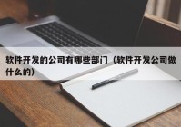 软件开发的公司有哪些部门（软件开发公司做什么的）