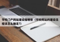 学校门户网站建设指哪些（学校网站的建设流程该怎么确定?）