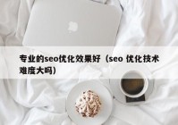 专业的seo优化效果好（seo 优化技术难度大吗）