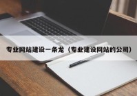 专业网站建设一条龙（专业建设网站的公司）