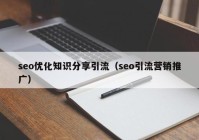 seo优化知识分享引流（seo引流营销推广）