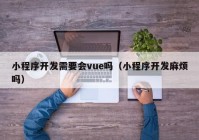 小程序开发需要会vue吗（小程序开发麻烦吗）