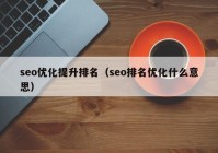 seo优化提升排名（seo排名优化什么意思）