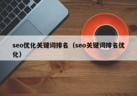 seo优化关键词排名（seo关键词排名优化）